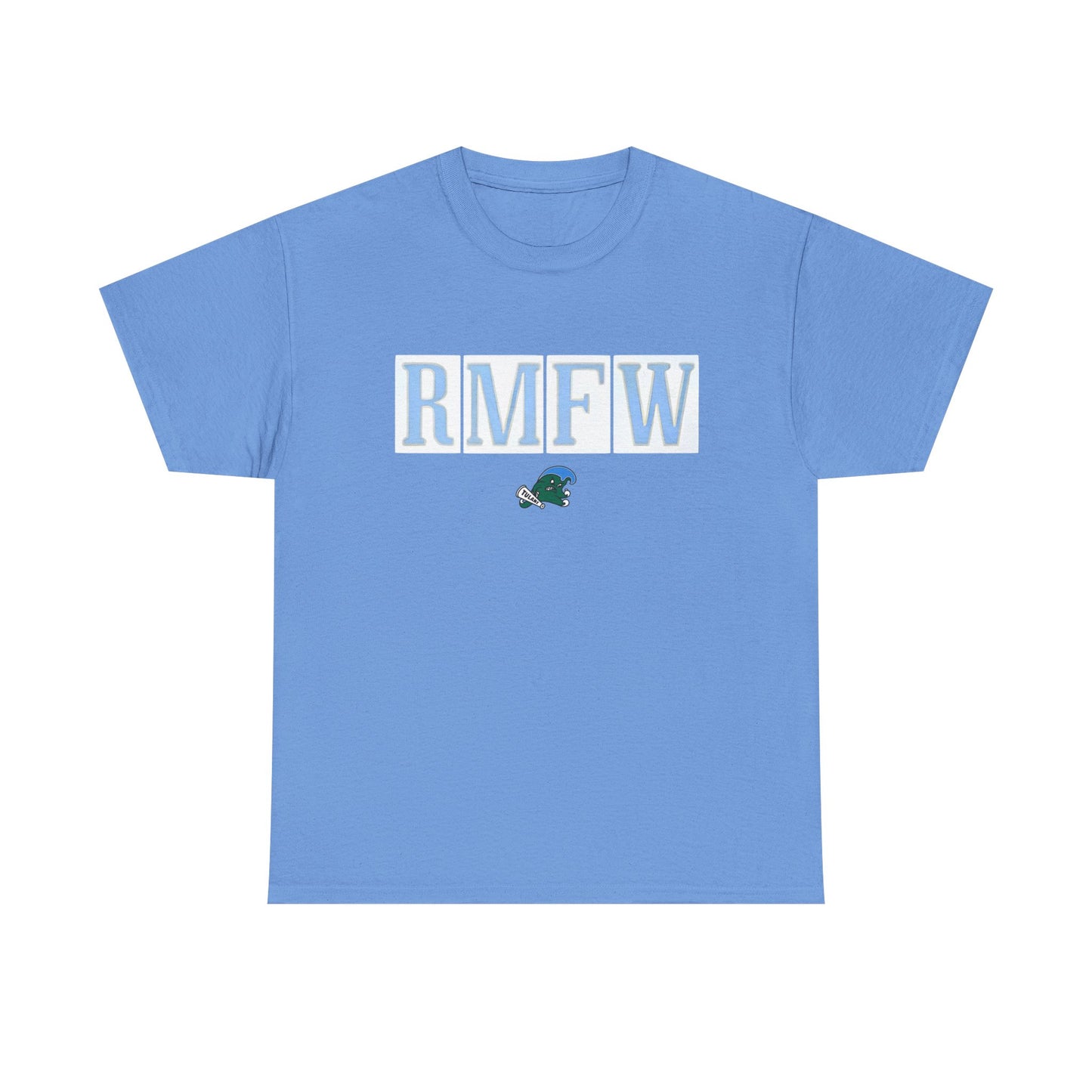 Unisex RMFW Graphic Tee — Collegiate Block Letters with Helmet Icon