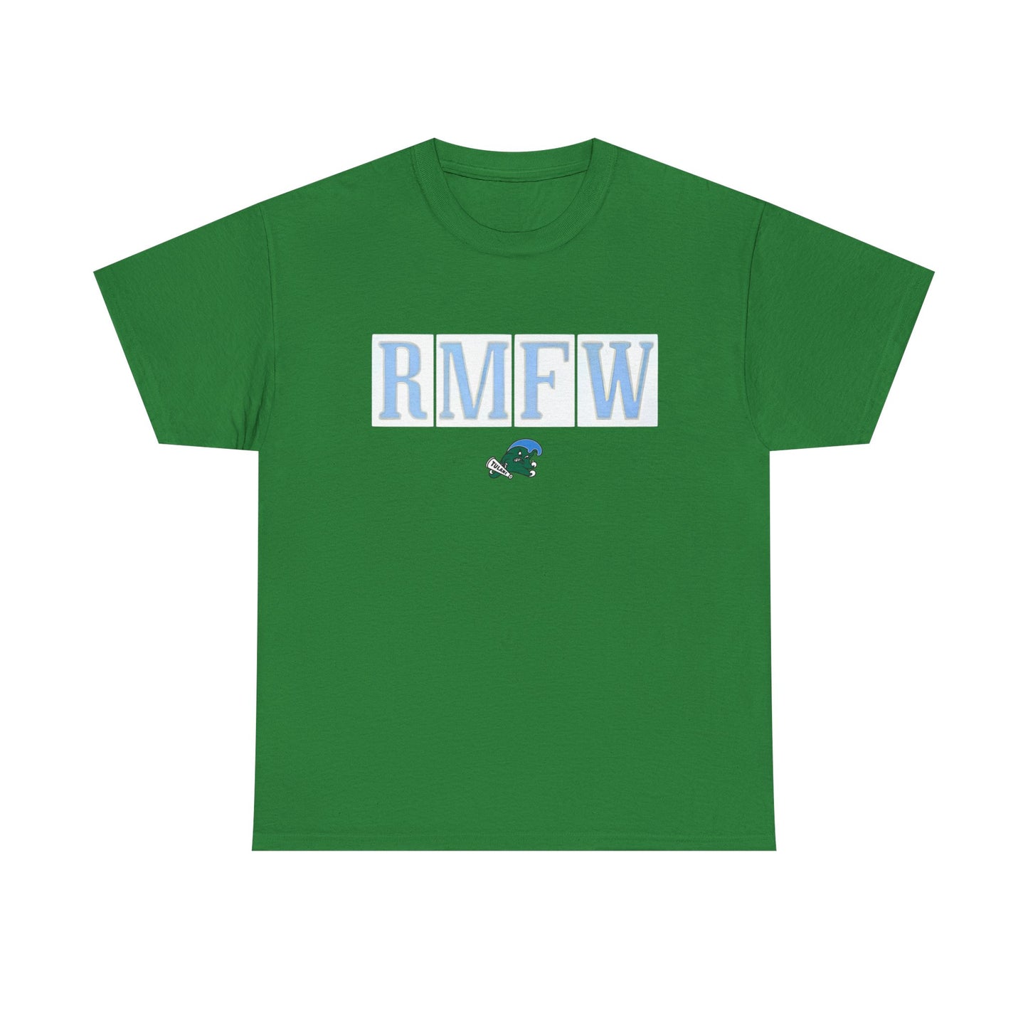 Unisex RMFW Graphic Tee — Collegiate Block Letters with Helmet Icon