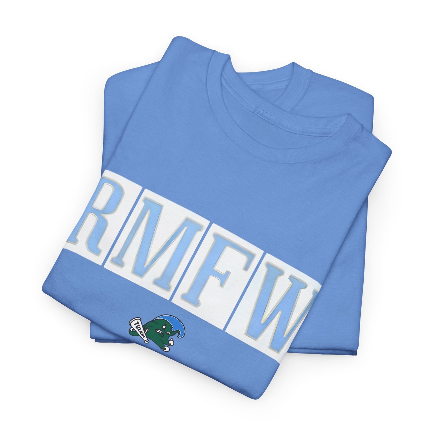 Unisex RMFW Graphic Tee — Collegiate Block Letters with Helmet Icon